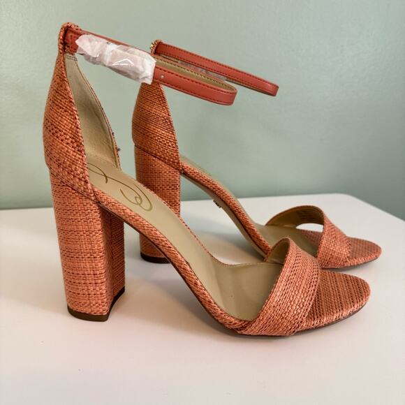 Sam Edelman Women's Yaro Perla Strappy Open Toe Sandal Heel Pink Size 9.5 - Picture 2 of 13